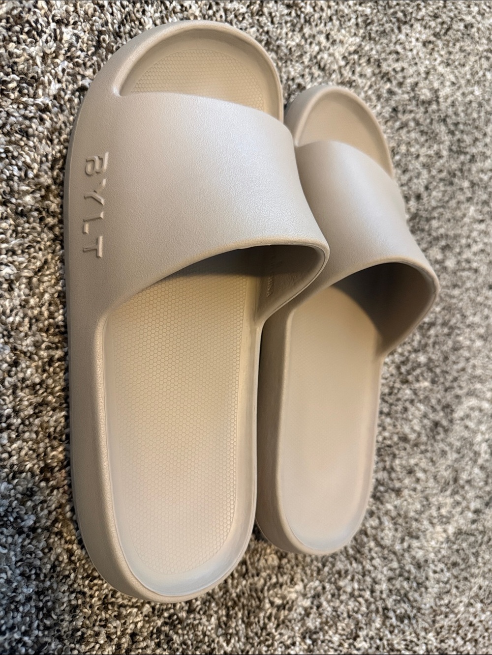 Bylt men’s sandals. Lightweight, easy slip ons.